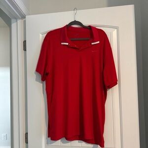 Nike Men's Vibrant Red Polo Shirt